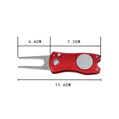 Foldable Golf Divot Tool with Golf Ball  Tool Pitch Groove Cleaner Golf Training Aids Golf Accessories Putting Green Fork